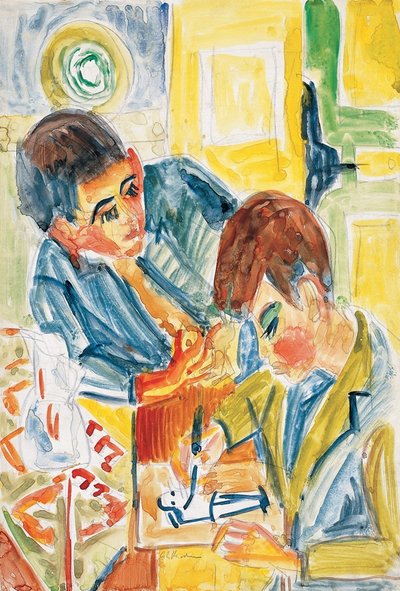 Drenge tegner af Ernst Ludwig Kirchner